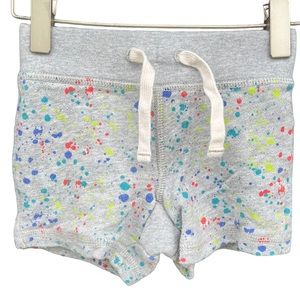 ⭐️⭐️⭐️3 for$12⭐️⭐️⭐️BABY GAP Splatter Print Shorts Light Heather Size 18-24 mon.
